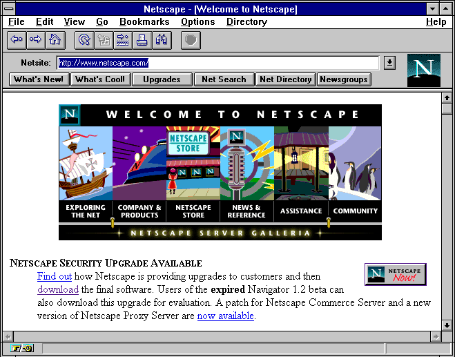 Navegador Netscape en 1997